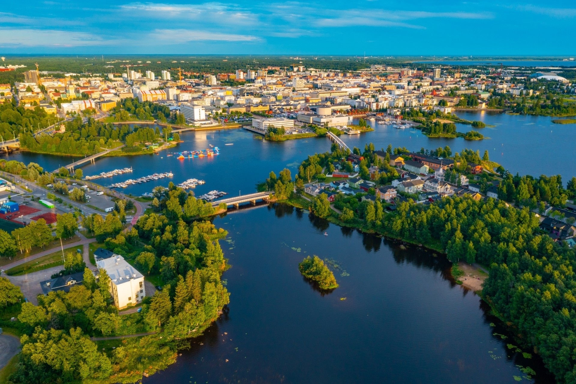 Vista panorámica Oulu, Finlandia