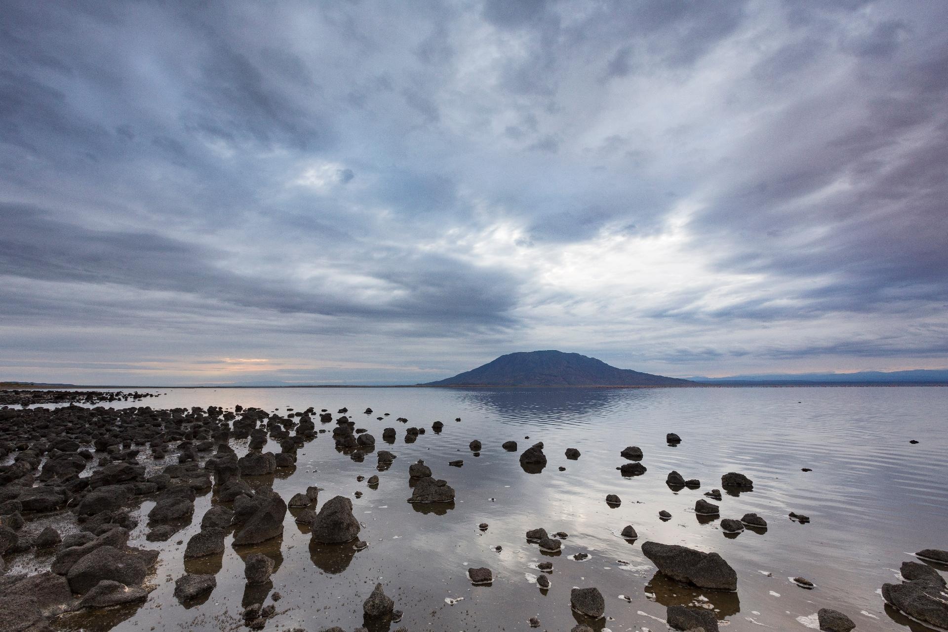 Panorámica Lago Natron en Tanzania