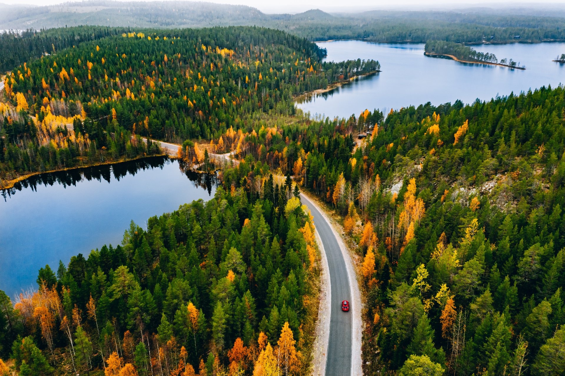 Panorámica otoño en Finlandia
