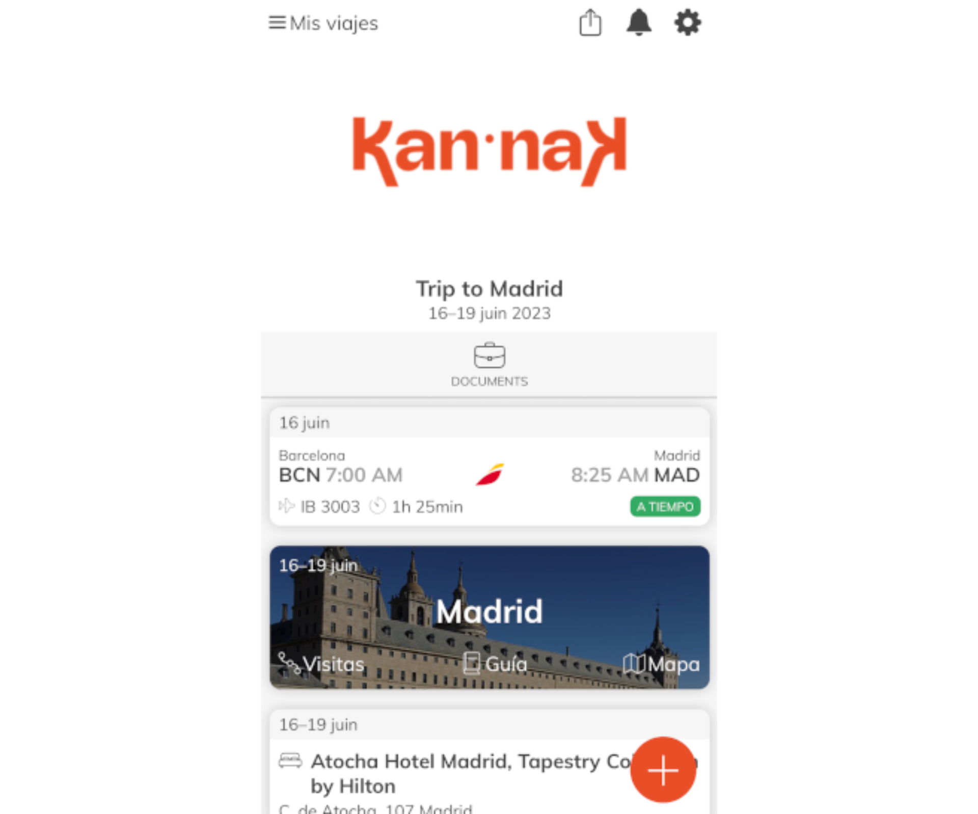 Aplicación móvil Kannak