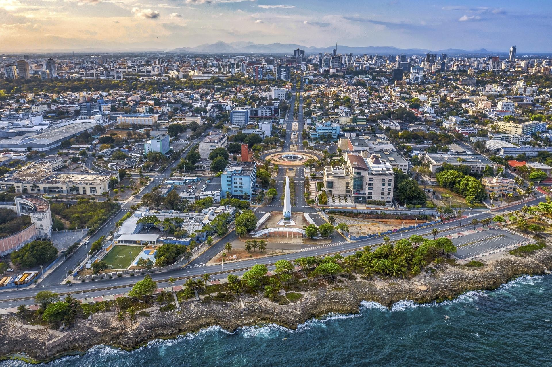 vista aérea del malecón de Santo Domingo República Dominicana