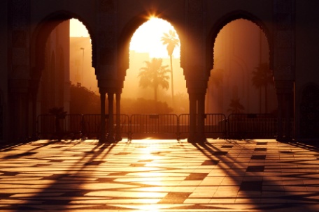 marruecos-casablanca-gran-mezquita-hassan-atardecer