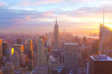 Puesta de sol Nueva York Empire State