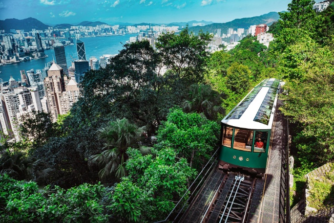 Tranvía turístico en Hong Kong
