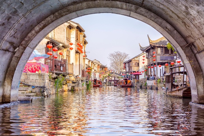 China, ciudad de Suzhou puente
