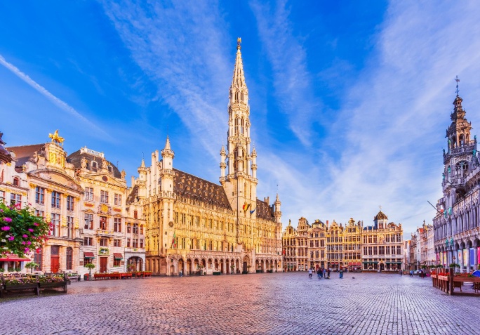 Bruselas, Bélgica, gran plaza Plaza Mercado