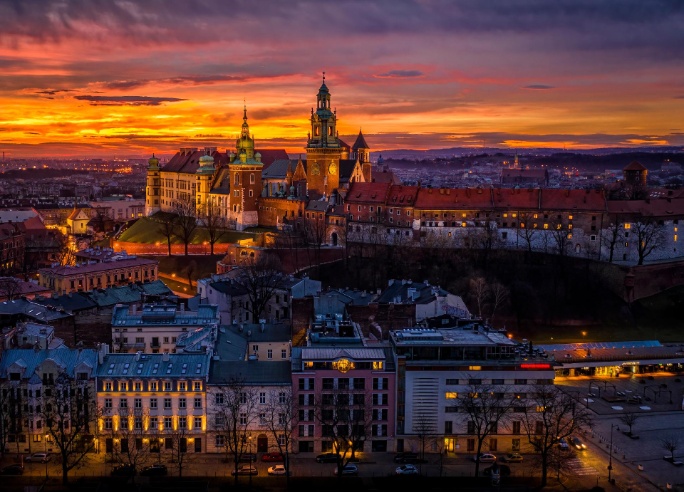 castillo-wawel-cracovia-atardecer