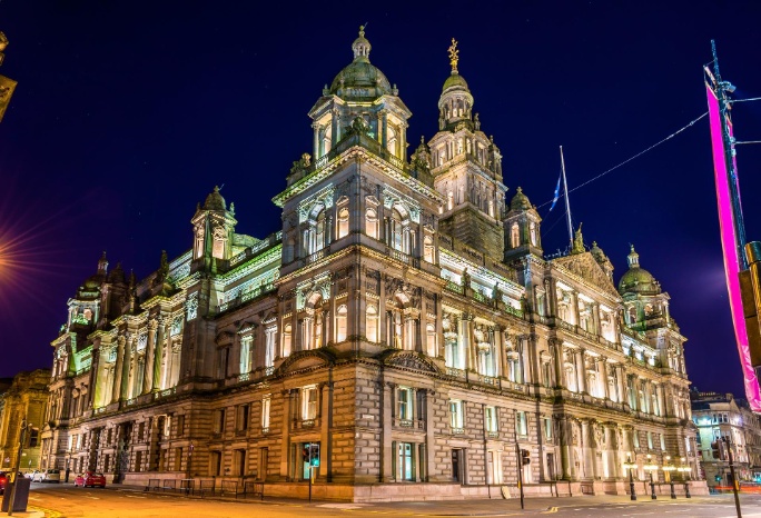 Glasgow de noche