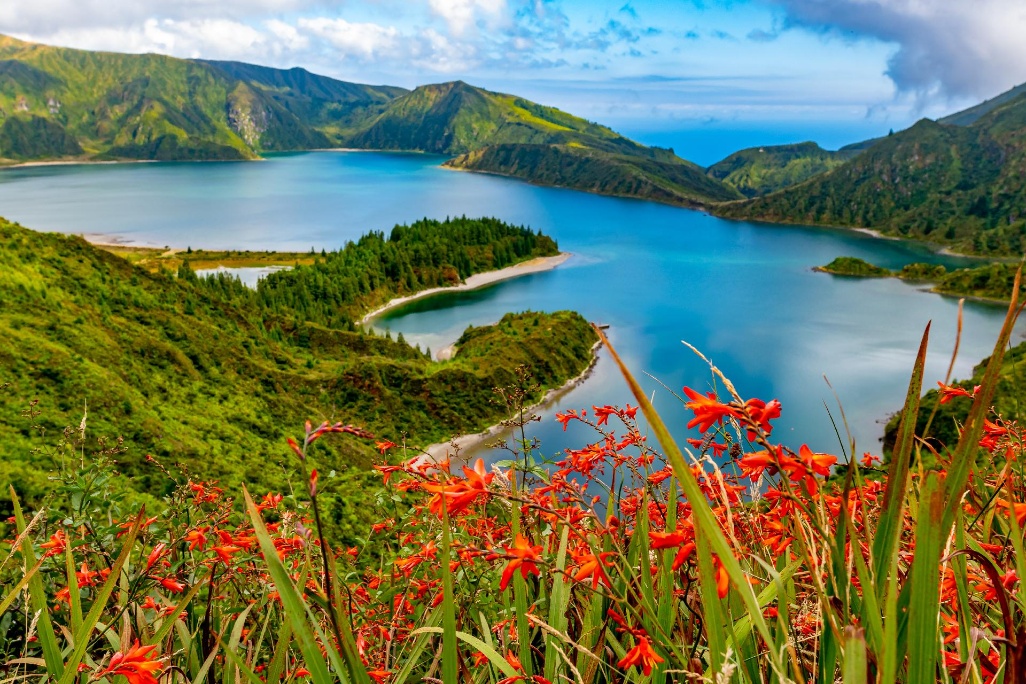 Portugal, Azores, Isla Sao Miguel, lago do Fogo
