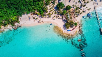 vista aérea de Isla Saona excursión desde Santo Domingo República Dominicana