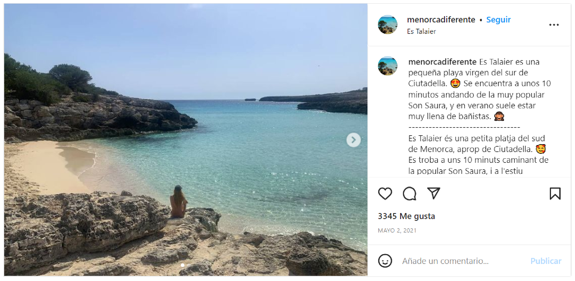 mejores playas de Menorca
