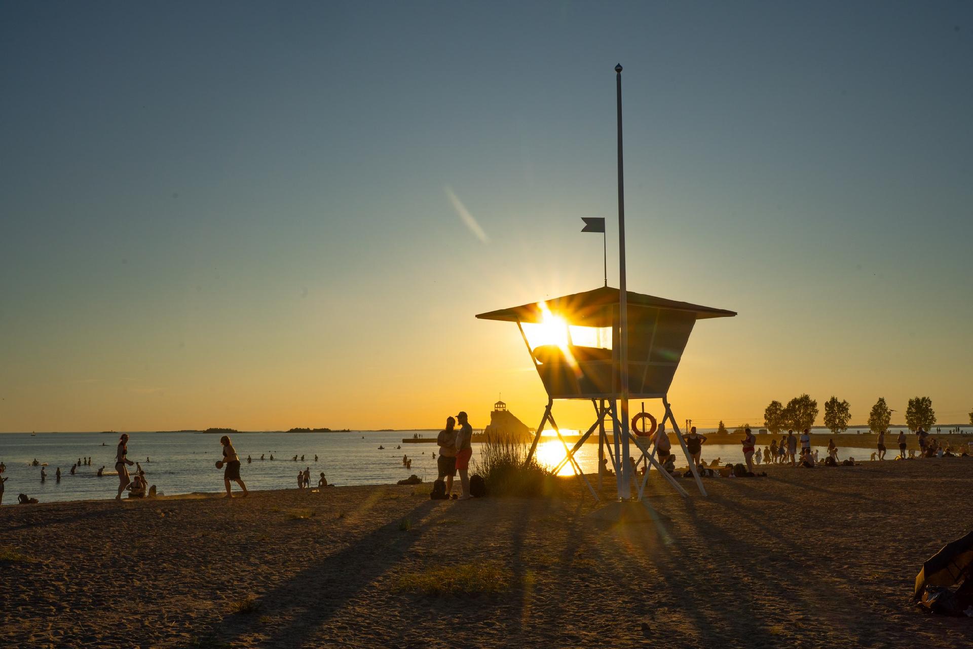 Puesta de sol en Nallikari