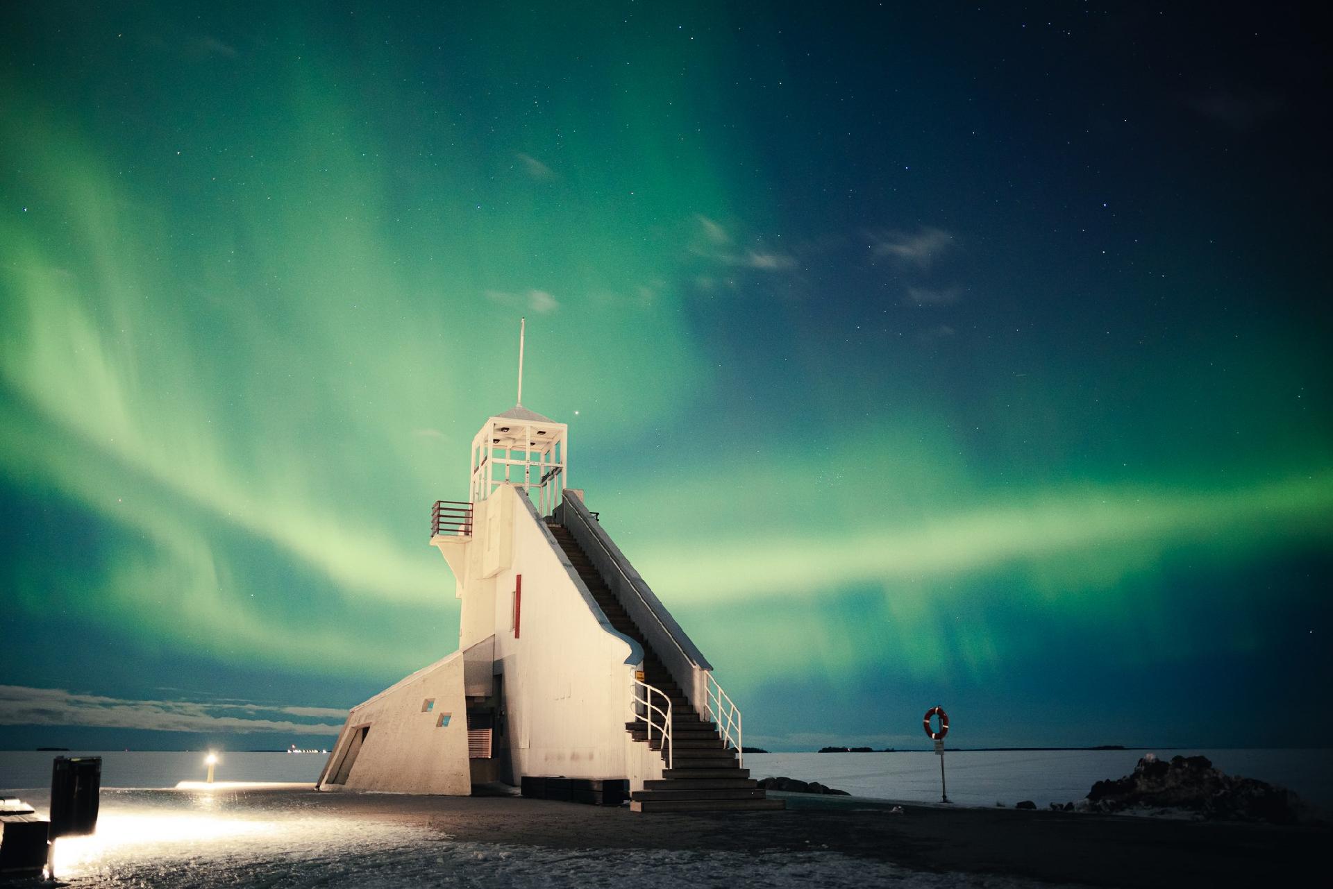 Aurora boreal en Nallikari