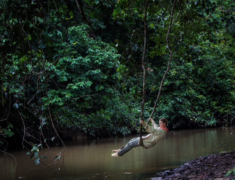 Río Lekoli en el Congo
