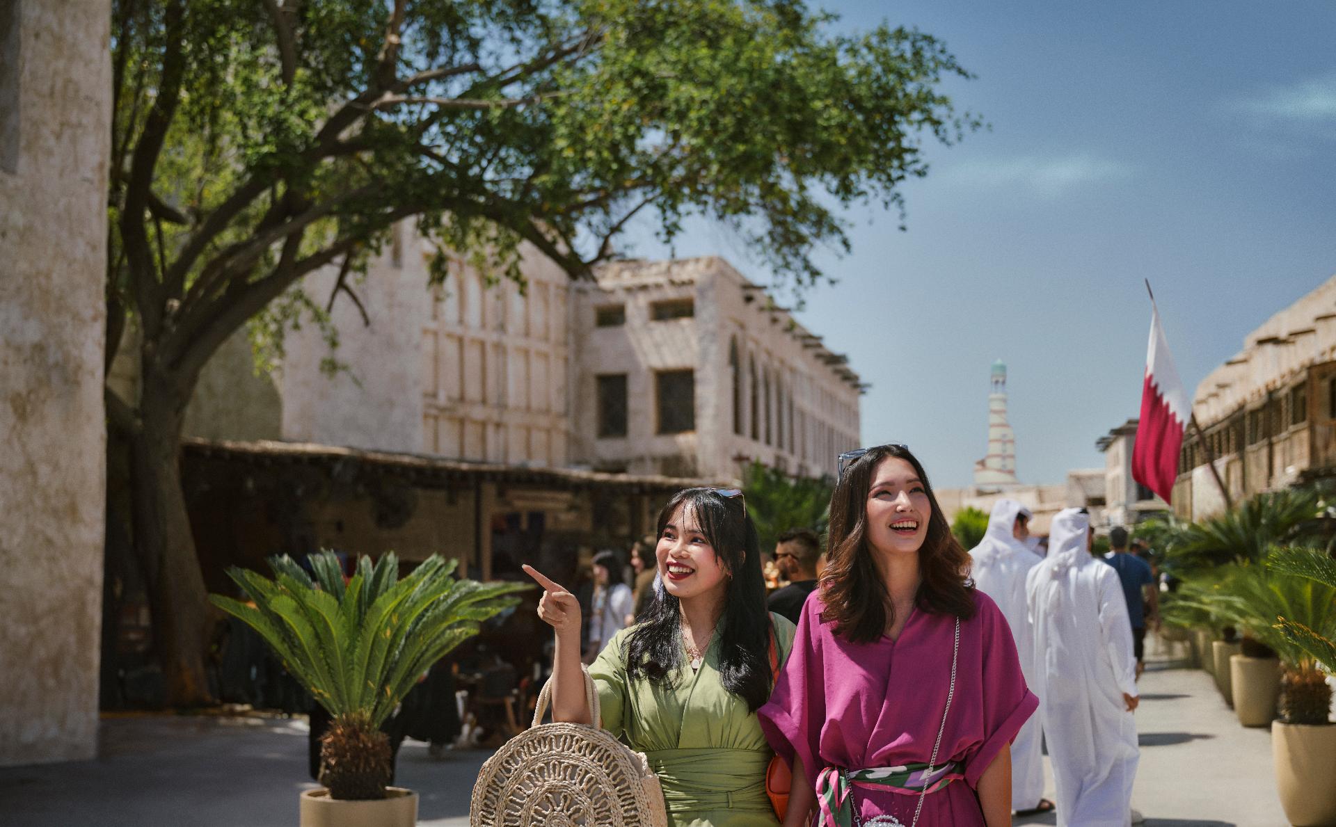 Turistas en Qatar