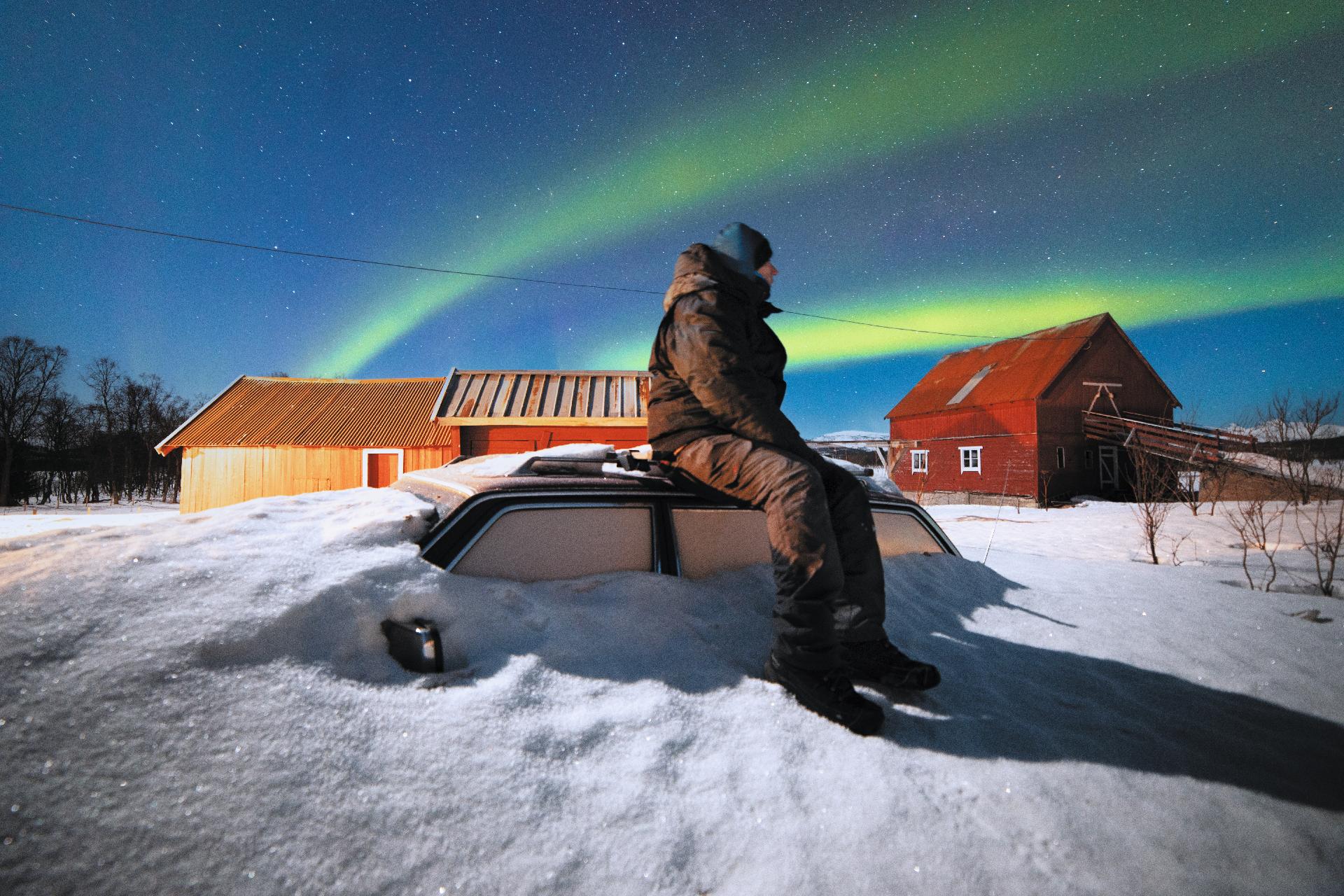 Aurora boreal en Salla
