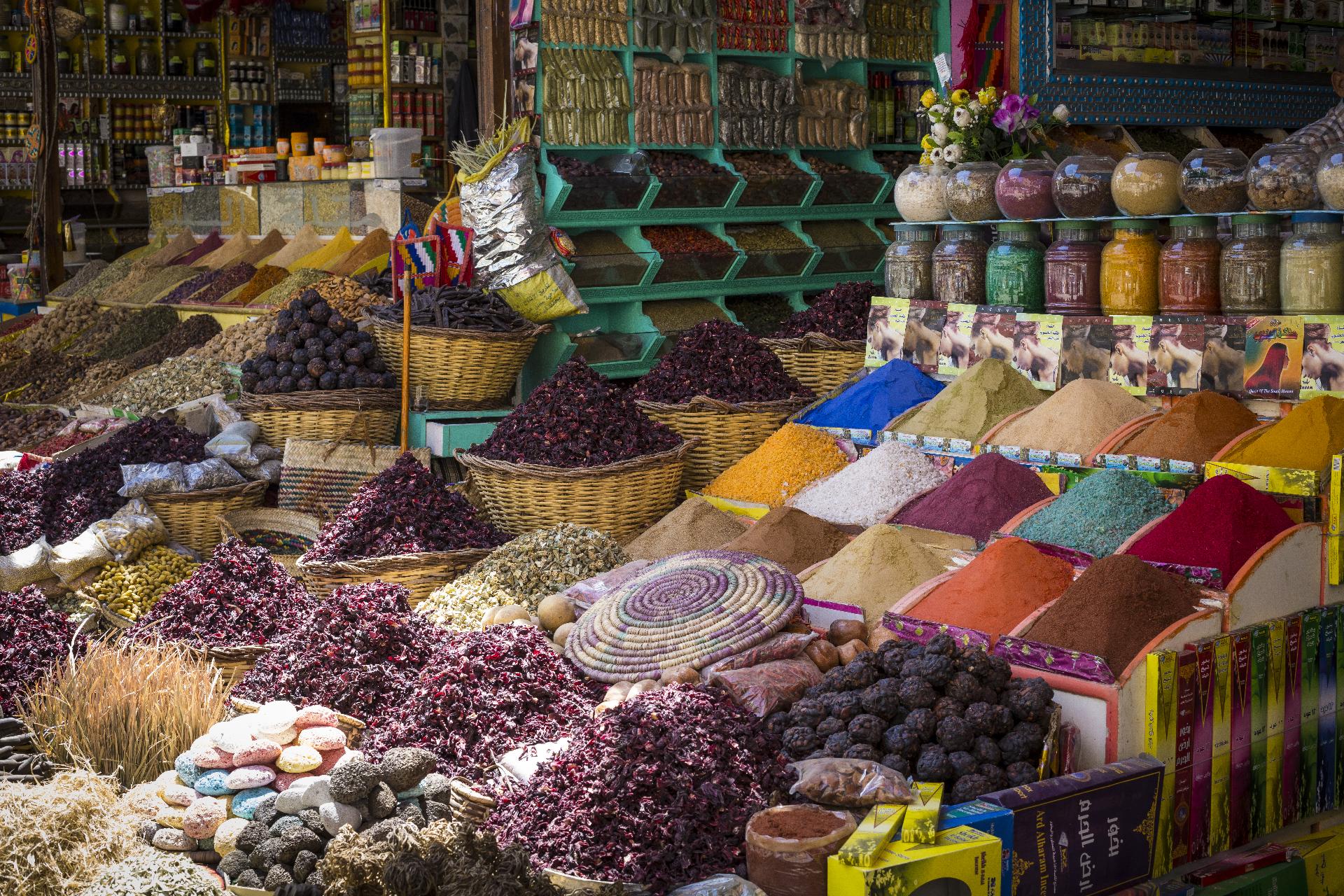 Bazar tienda de especias árabes