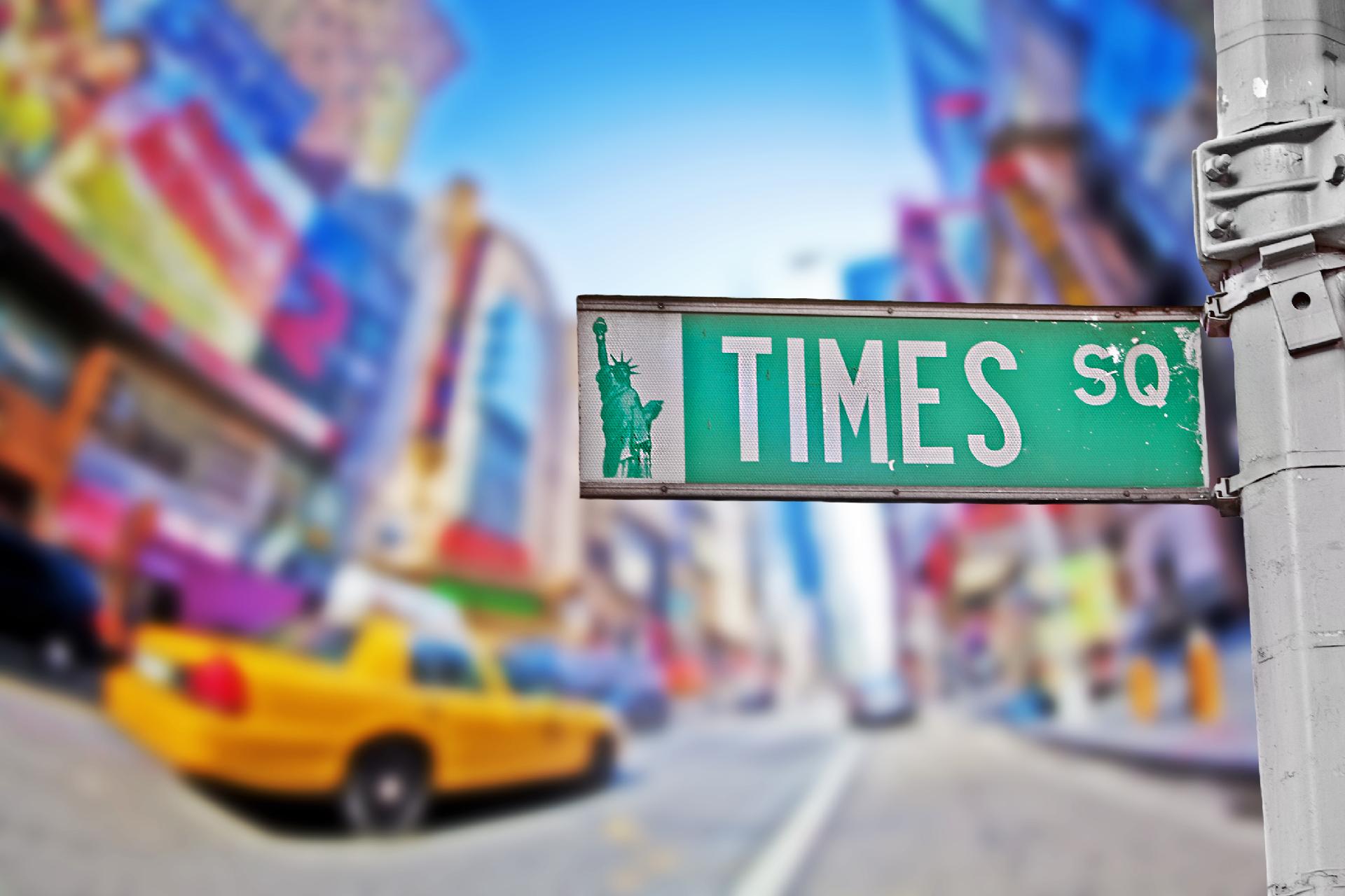 Cartel de Times Square en la ciudad de Nueva York