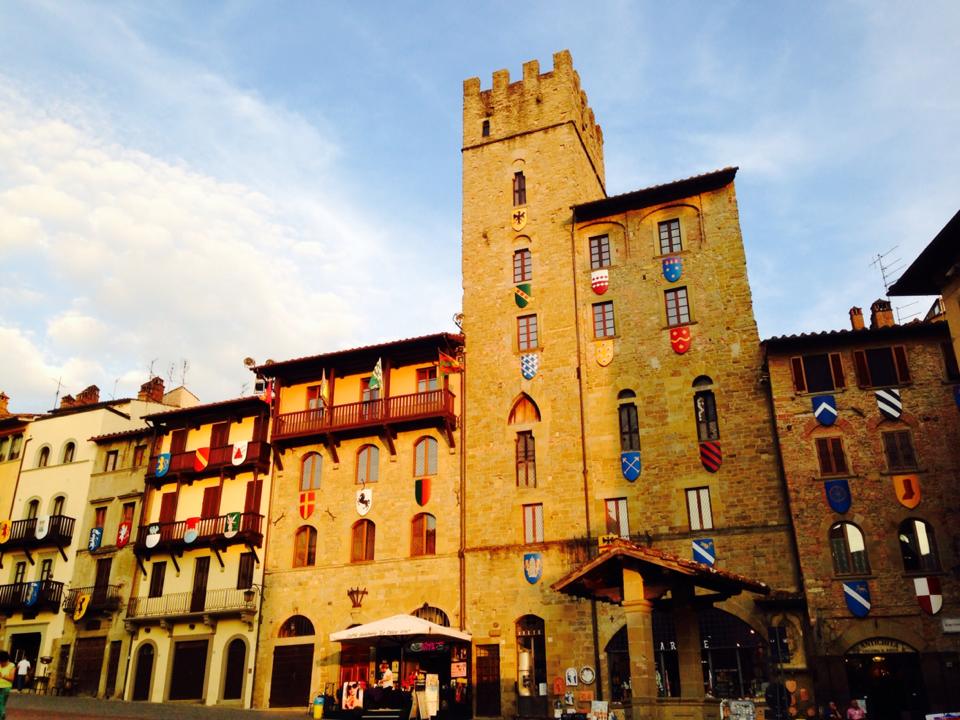 Palazzo Casatorre dei Cofani en la piazza grande de Arezzo