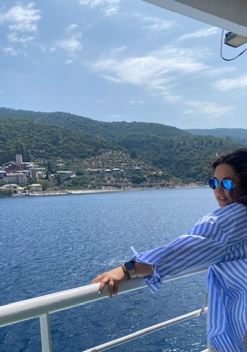 Vista monasterios desde crucero Monte Athos